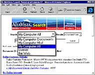 AltaVista Search Personal eXtension 97 screen shot